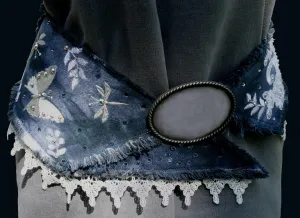 Butterfly and Dragonflies Denim Belt