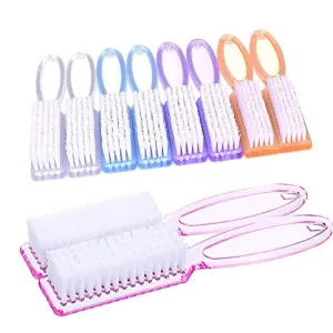CAIRIAC 10PCS Nail Brush Cleaner, Fingernail Brush with Handle Grip, Nail Scrub Brush for Cleaning Toes and Nails Cleaner, Suitable for Men and Women