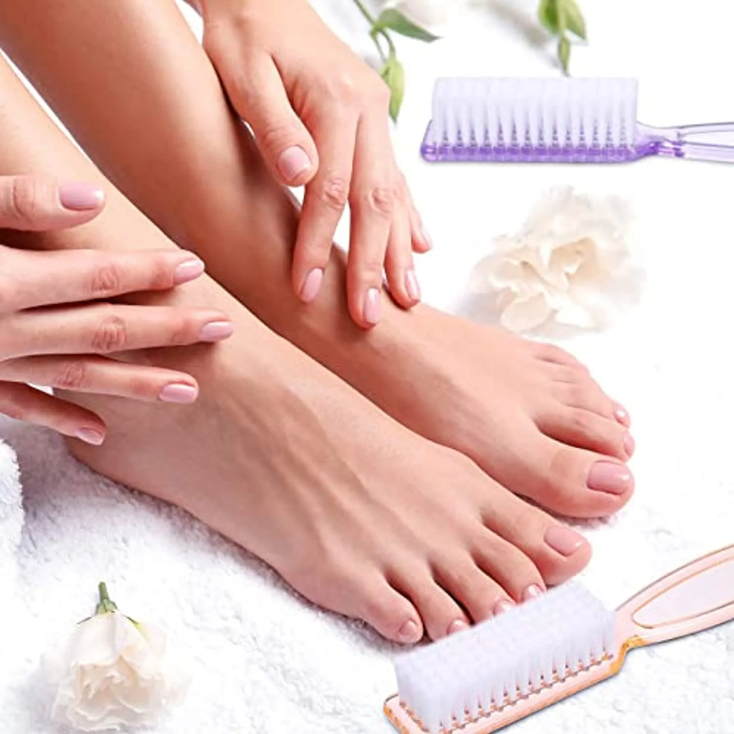 CAIRIAC 10PCS Nail Brush Cleaner, Fingernail Brush with Handle Grip, Nail Scrub Brush for Cleaning Toes and Nails Cleaner, Suitable for Men and Women