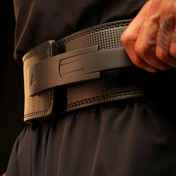 Carbon Leather Lifting Belt w/ Stainless Steel Buckle (13MM)