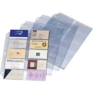 Cardinal Ring Binder Business Card Refill Sheets