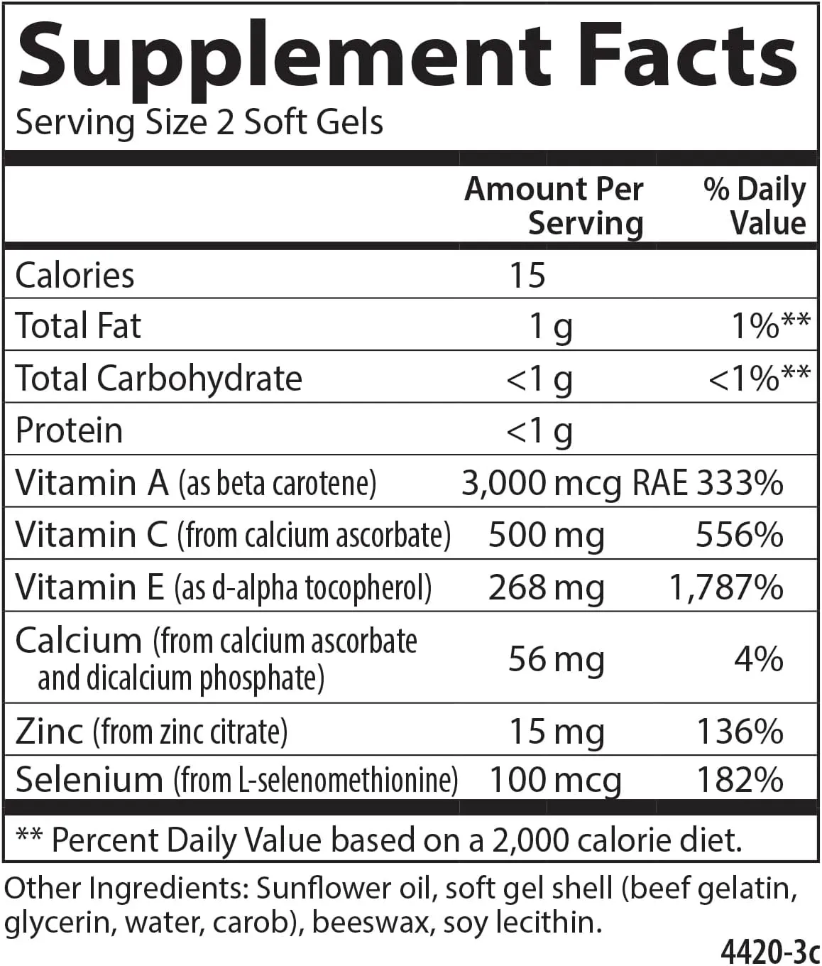 Carlson - ACES   Zn, Vitamins A, C, E   Selenium & Zinc, Cellular Health & Immune Support, Antioxidant, 60 Softgels