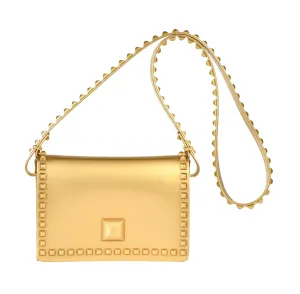 Carmen Sol Graziella Mid Flap Bag - Gold