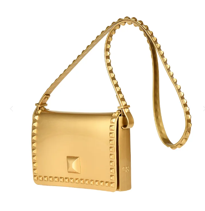 Carmen Sol Graziella Mid Flap Bag - Gold
