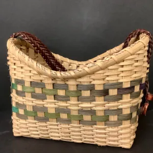 Carrier Basket w Sage Green & Gray Details