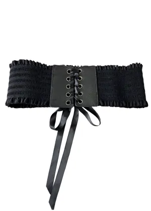 Cathedral Core Lace Up Corset Elastic Belt