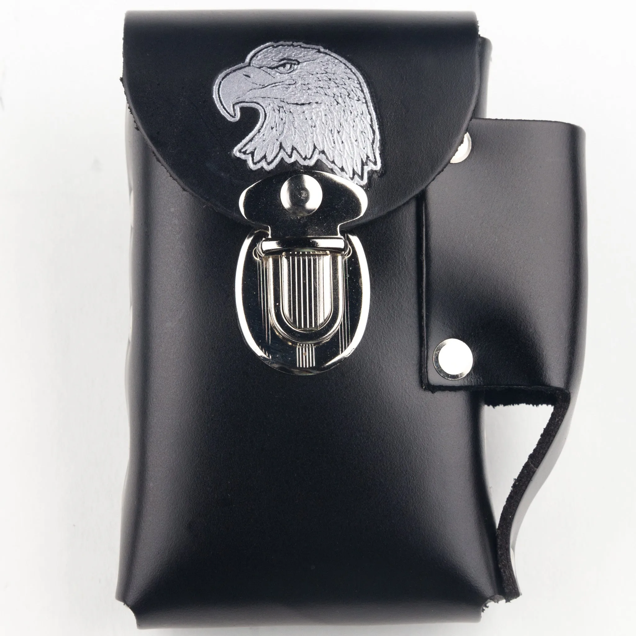 CC501-40s - Cigarette Case- Silver Eagle Head