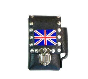 CC507-GB  Studded Embroidered Cigarette Case- British Flag