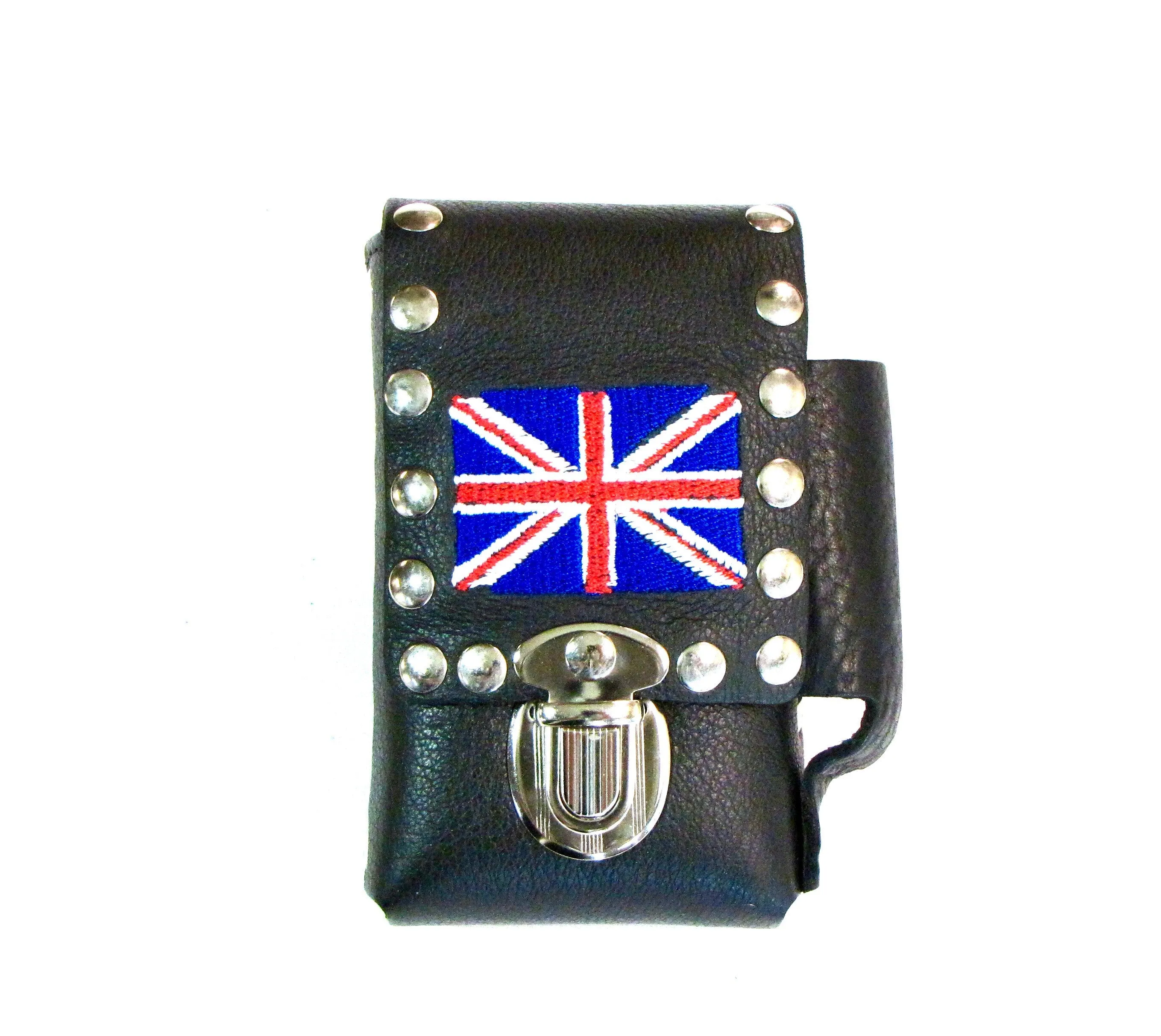 CC507-GB  Studded Embroidered Cigarette Case- British Flag