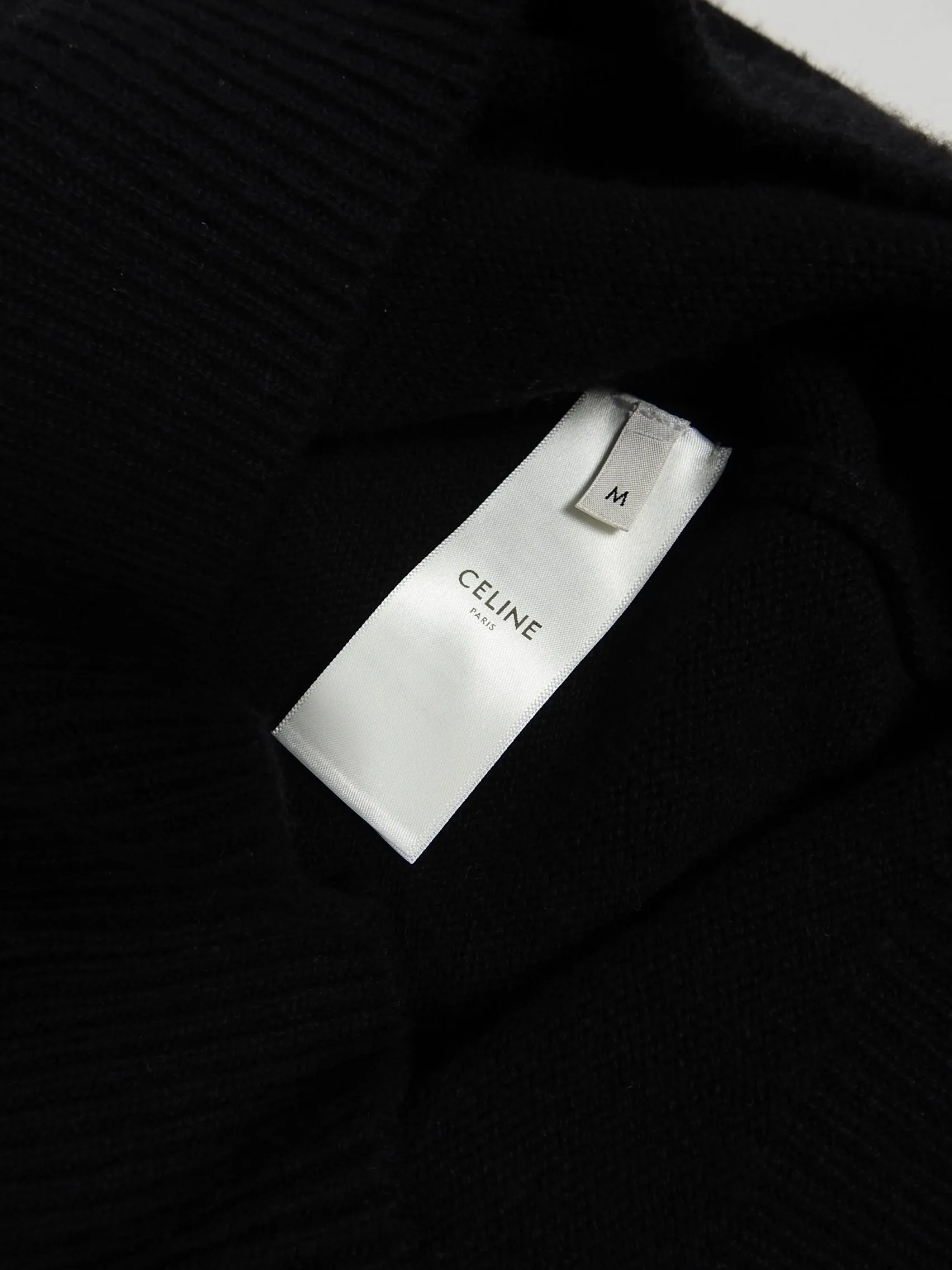 Celine Black Cashmere Sweater Size Medium