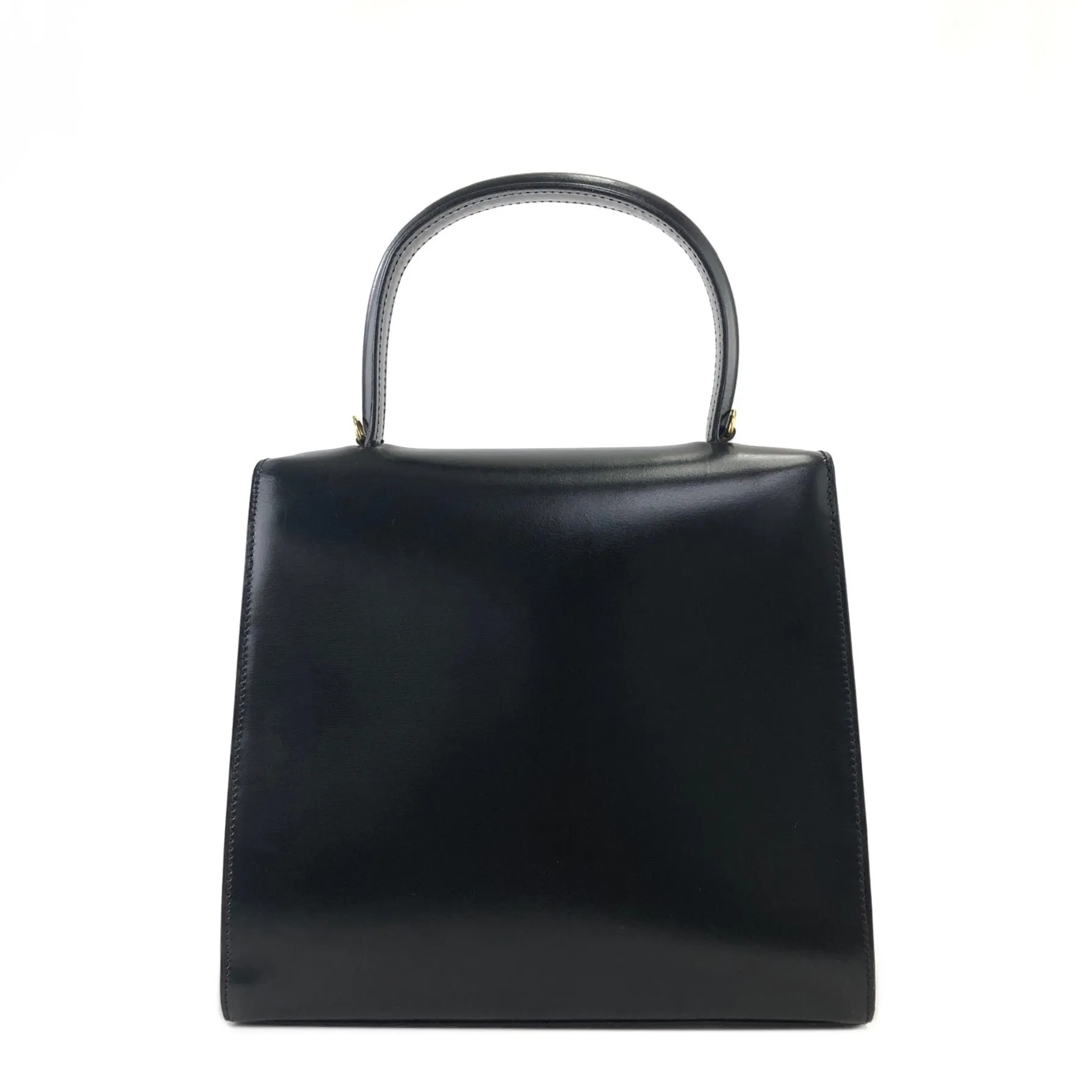 CELINE Starball Leather Two-way Handbag Shoulder bag Black Vintage zvnpgk