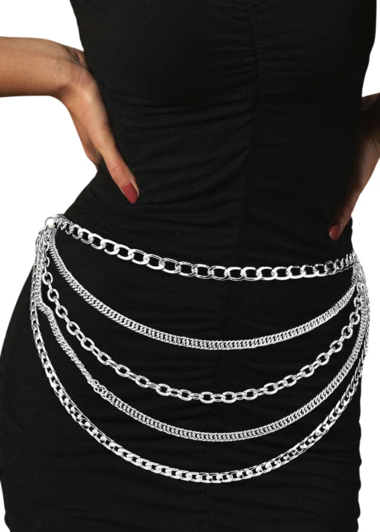 Chain Link Metal Waist Belt