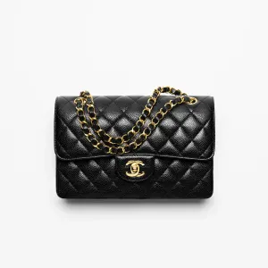 Chanel Black Caviar Small Classic Flap Bag