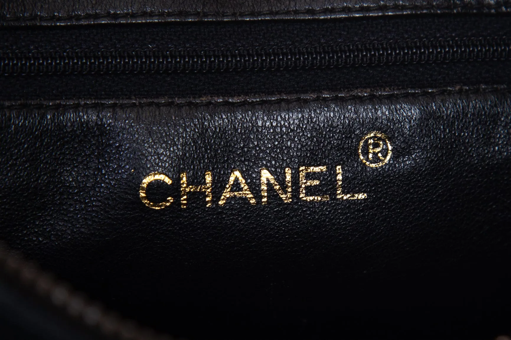 Chanel Black Quilted CC Zip Top Handbag