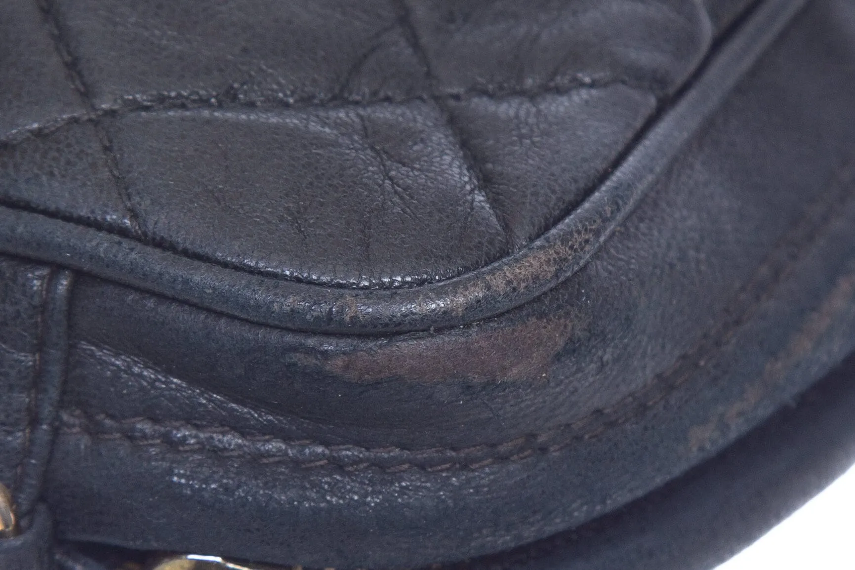 Chanel Black Quilted CC Zip Top Handbag