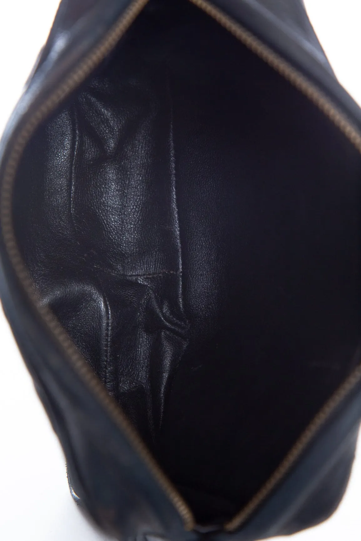 Chanel Black Quilted CC Zip Top Handbag