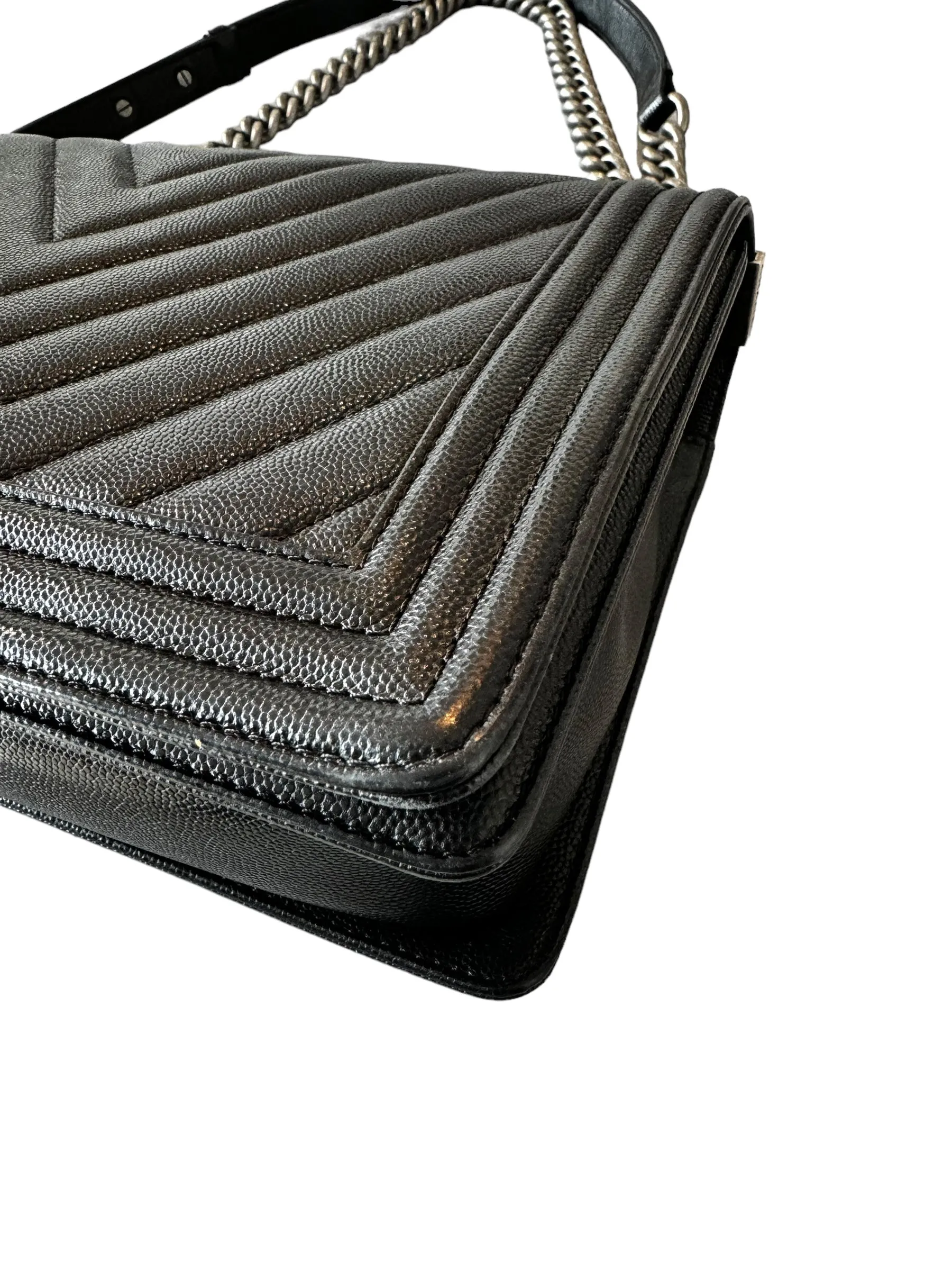 Chanel Chevron Caviar New Medium Boy Bag