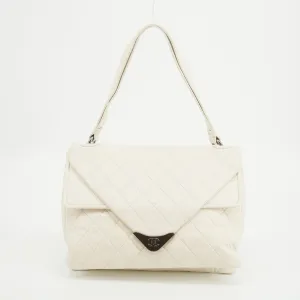 Chanel Envelope Double Flap Shoulder Bag White 11 Series  #2619