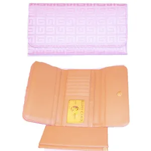 checker L wallet fabric logo  plaid Pink checkbook woman classic