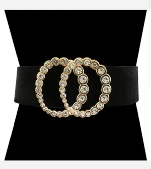 CHUNKY STONE BUCKLE LEATHER BELT! MULTIPLE COLORS