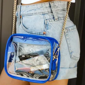 Clear Crossbody Bag in Blue