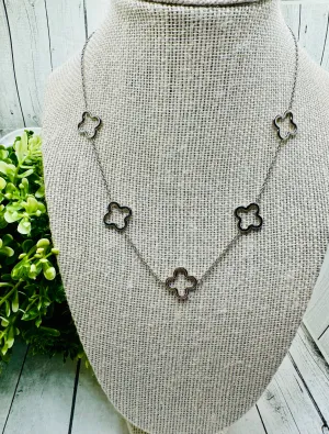 Clover Flower Stainless Steel Necklace