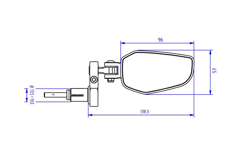 CNC Racing Bar End EVO Mirror