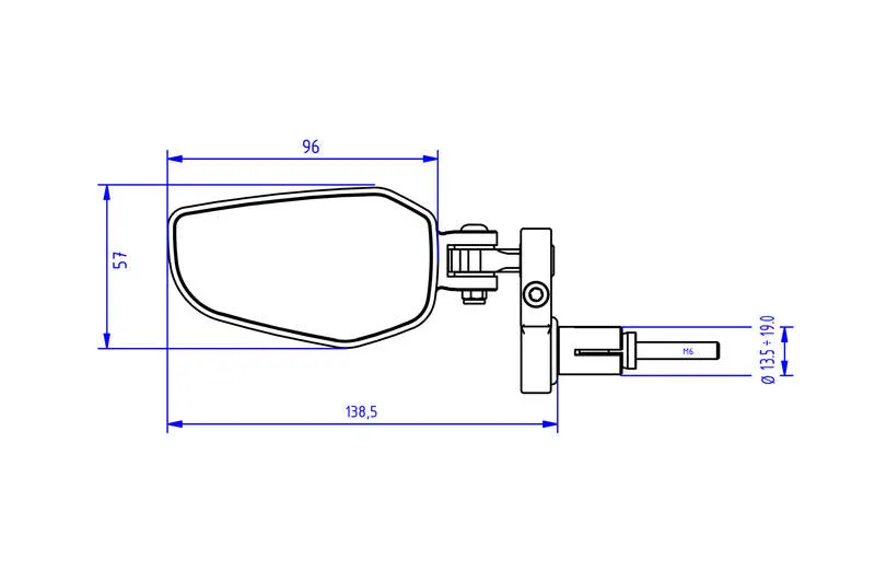 CNC Racing Bar End EVO Mirror