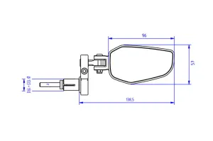 CNC Racing Bar End EVO Mirror