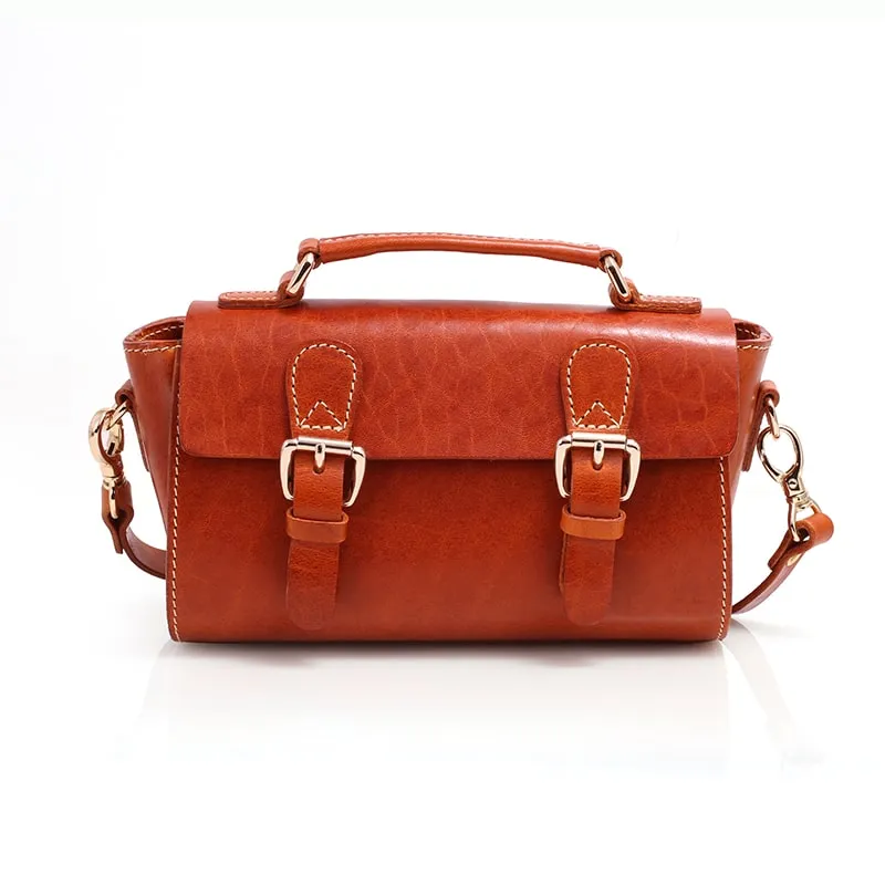 Compact Leather Satchel Bag