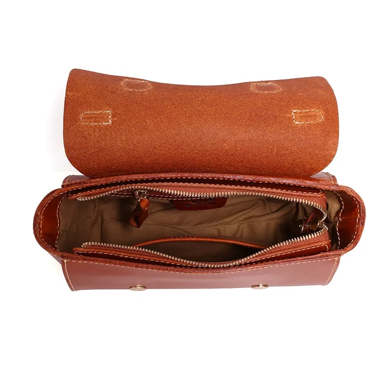 Compact Leather Satchel Bag