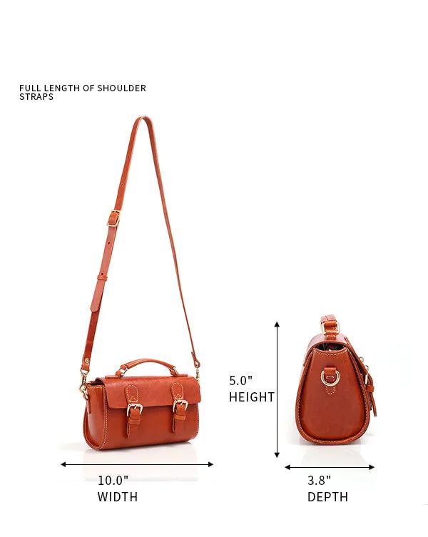 Compact Leather Satchel Bag