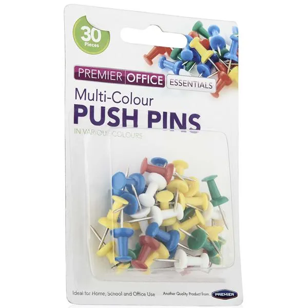Concept - 30 Coloured Push Pins
