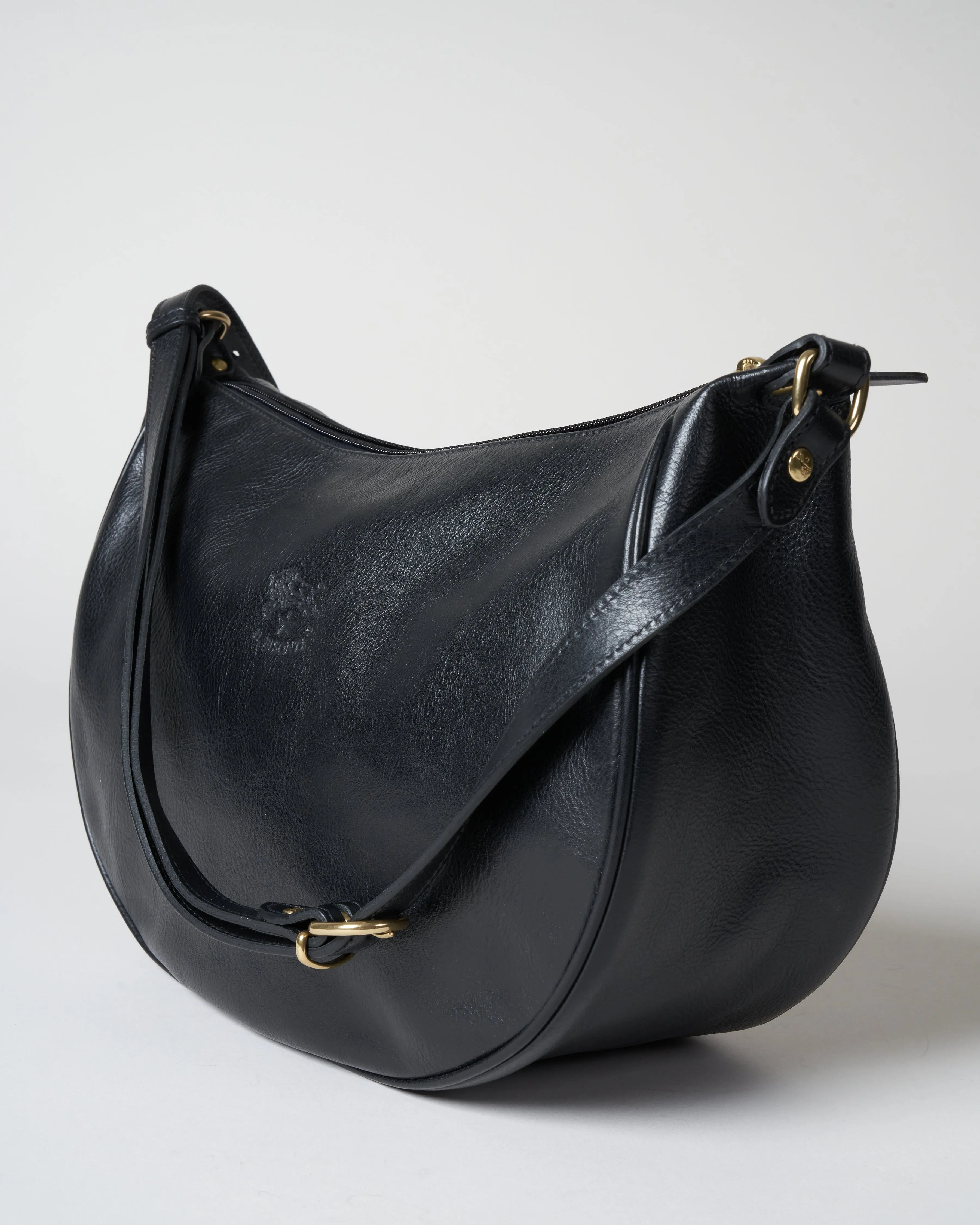 cowhide handbag - nero