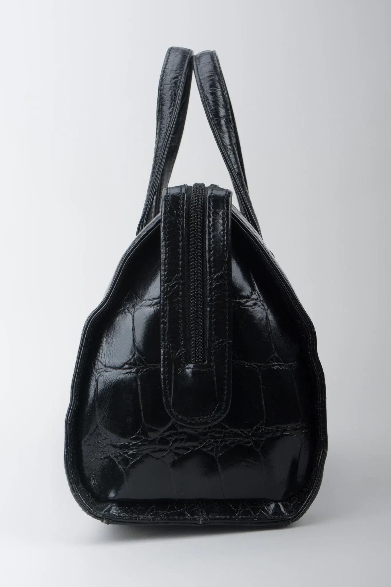 Croc Embossed Satchel
