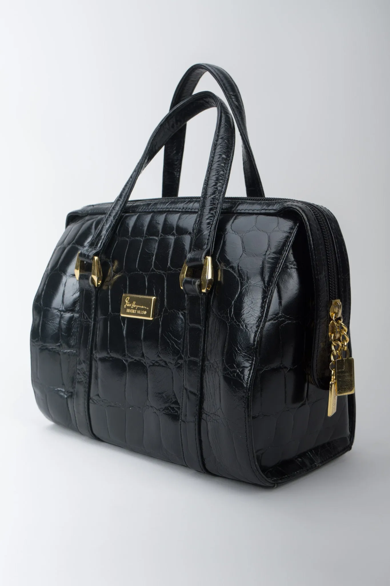 Croc Embossed Satchel