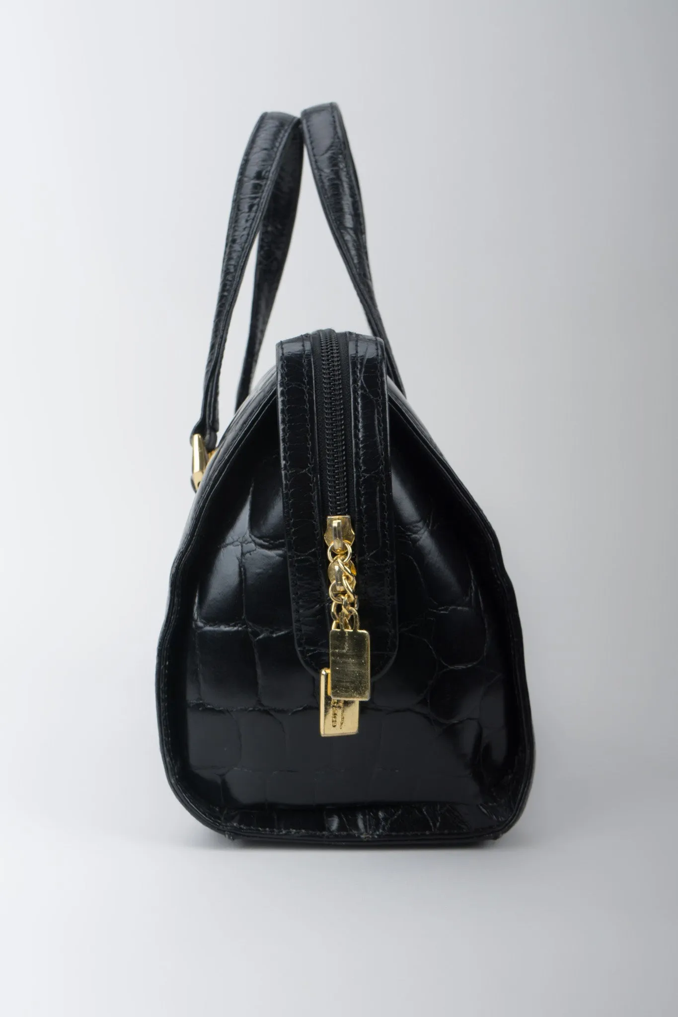 Croc Embossed Satchel