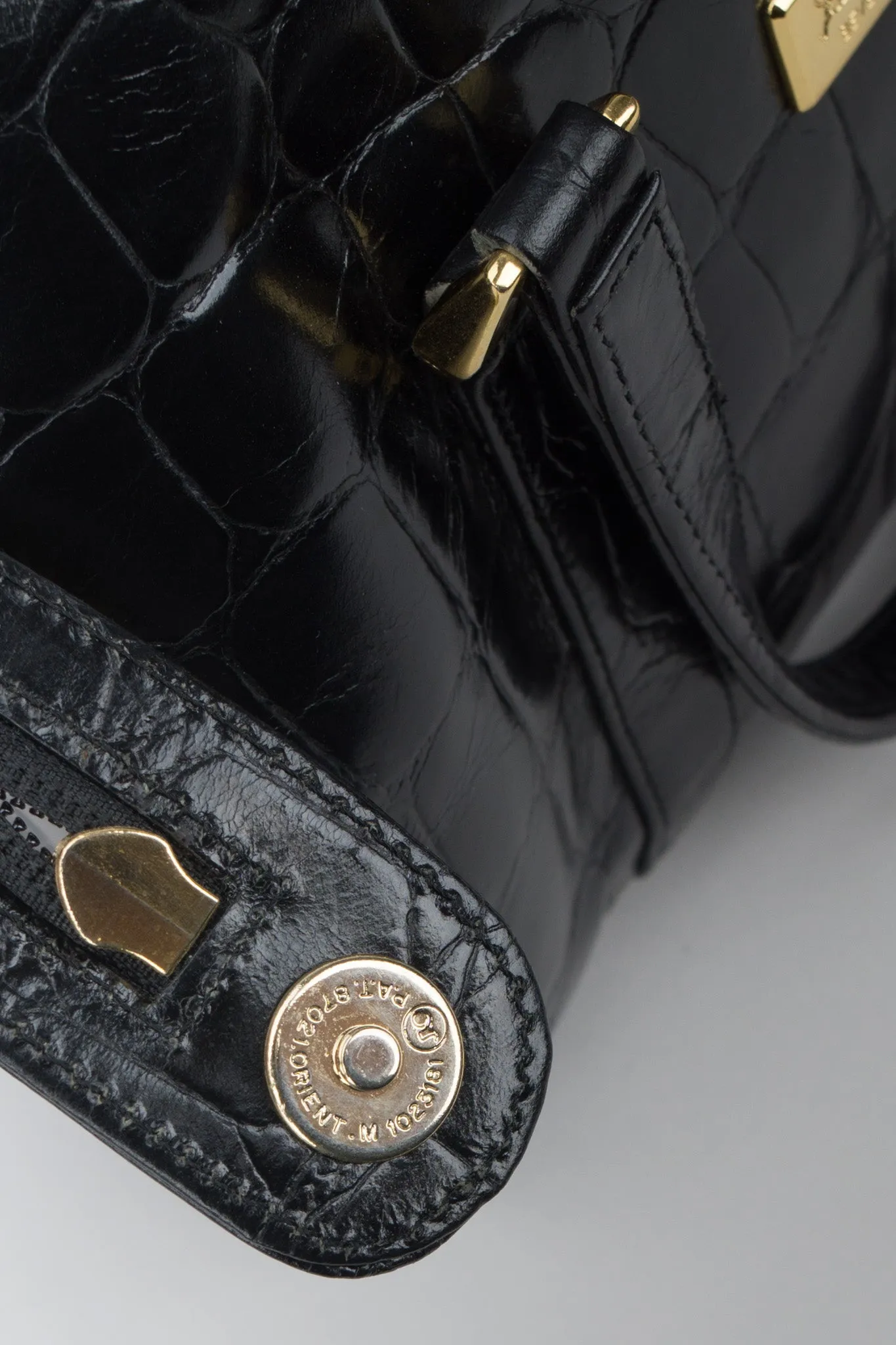 Croc Embossed Satchel
