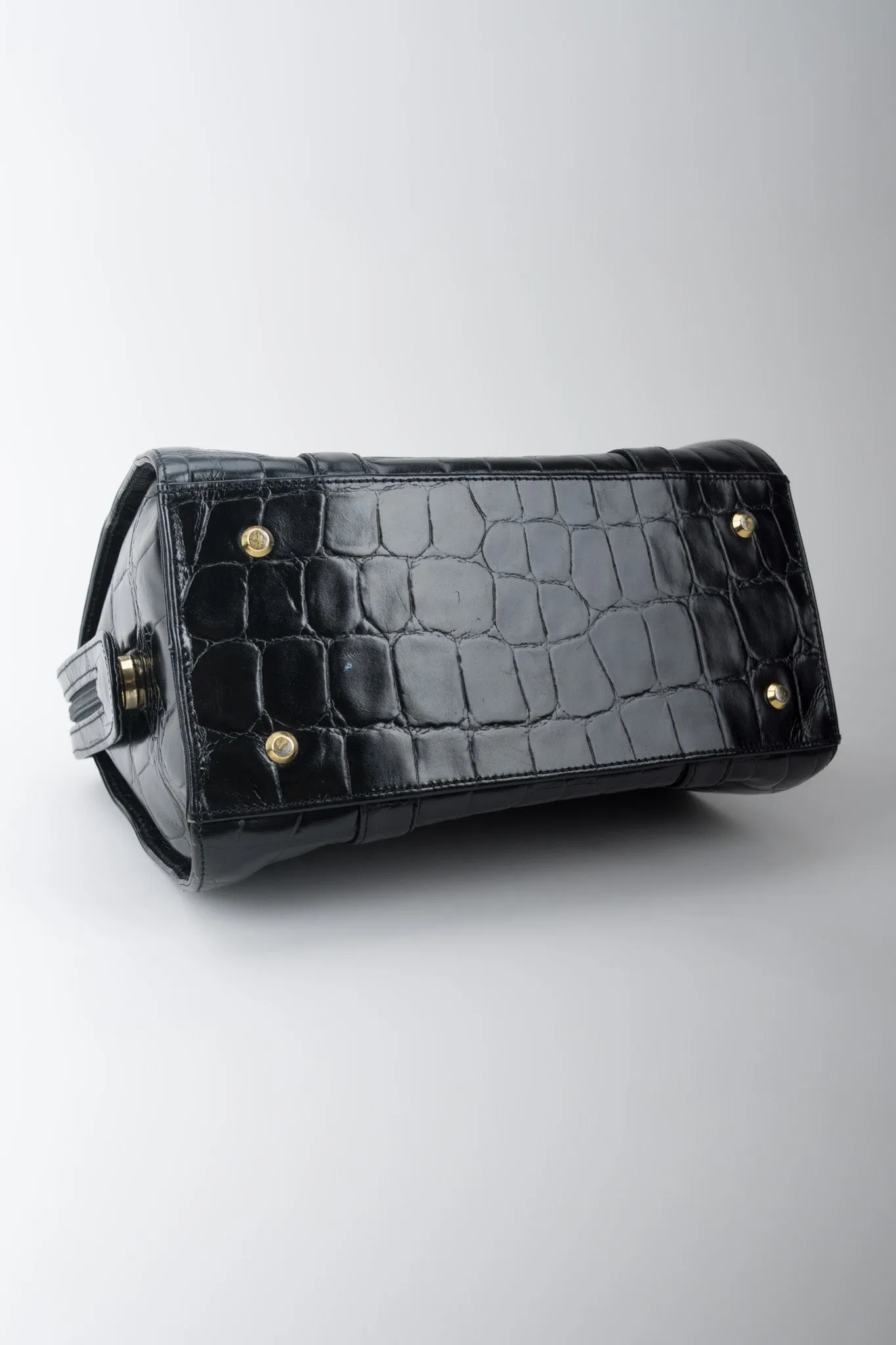 Croc Embossed Satchel