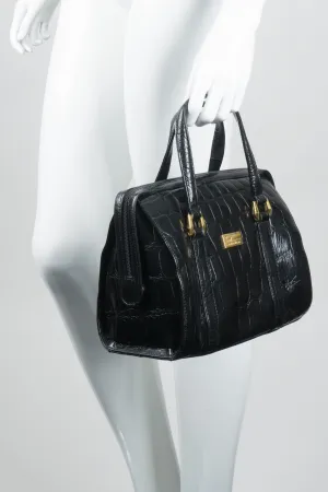 Croc Embossed Satchel