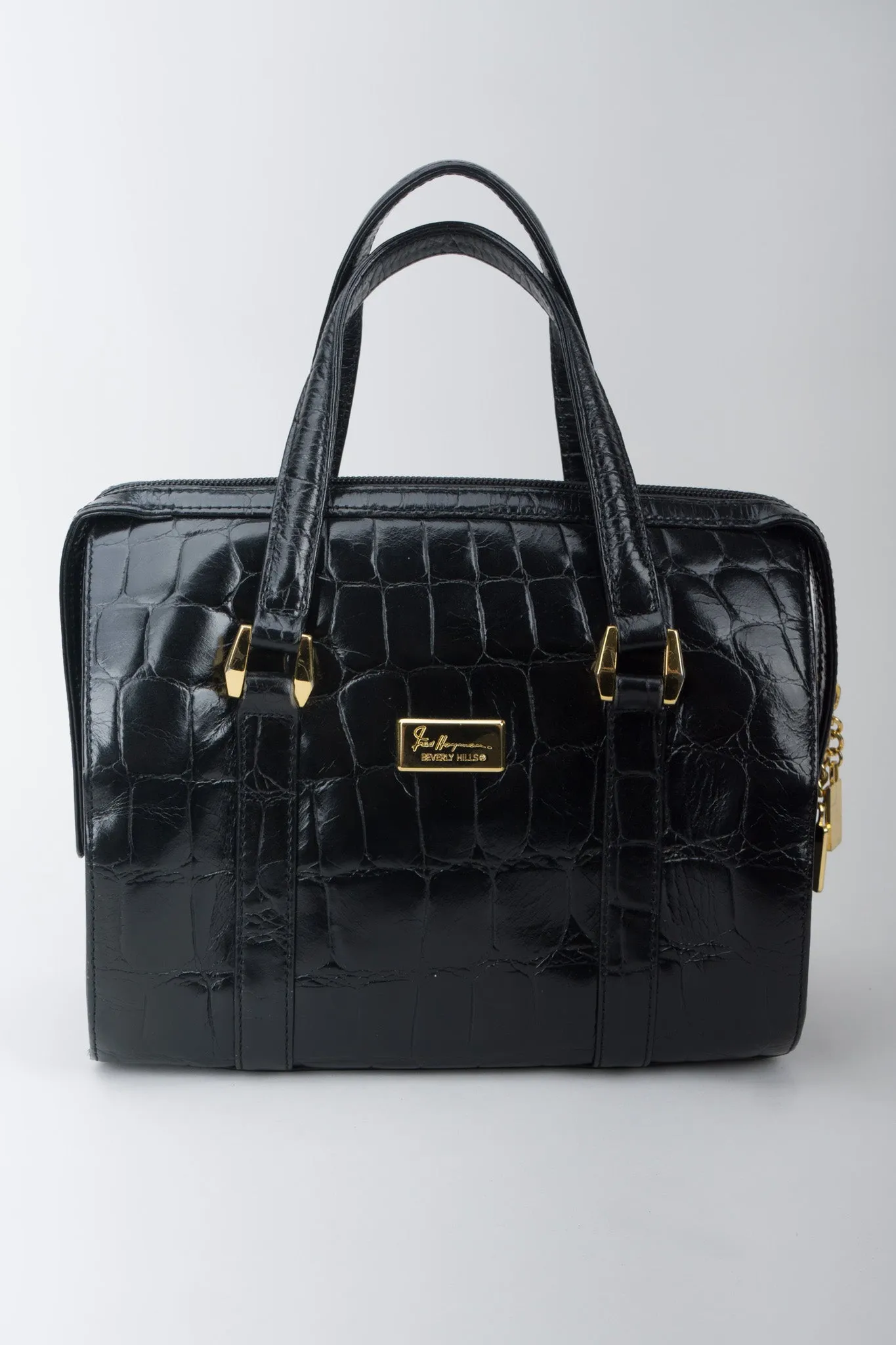 Croc Embossed Satchel
