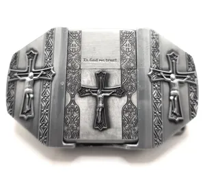 Cross Crucifix Lighter Belt Buckle