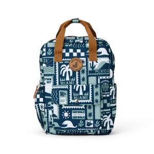Crywolf Mini Backpack - Blue Postcards