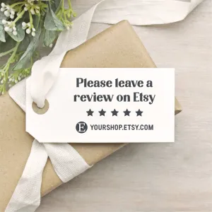 Custom Business Leave A Review on Etsy Rubber Stamp