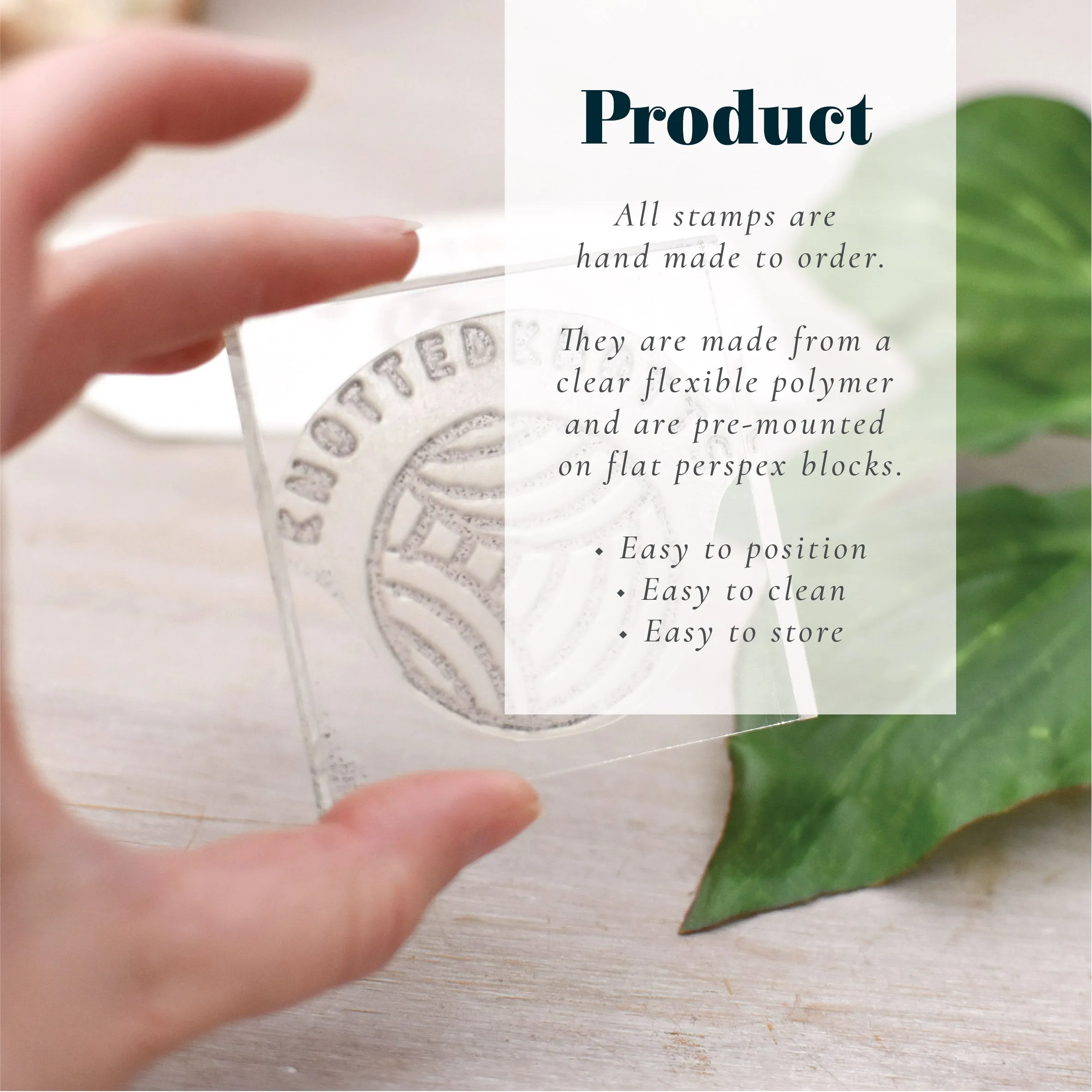 Custom Business Leave A Review on Etsy Rubber Stamp