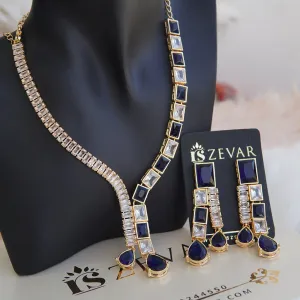 Cut Cubic Zirconia Designer Necklace