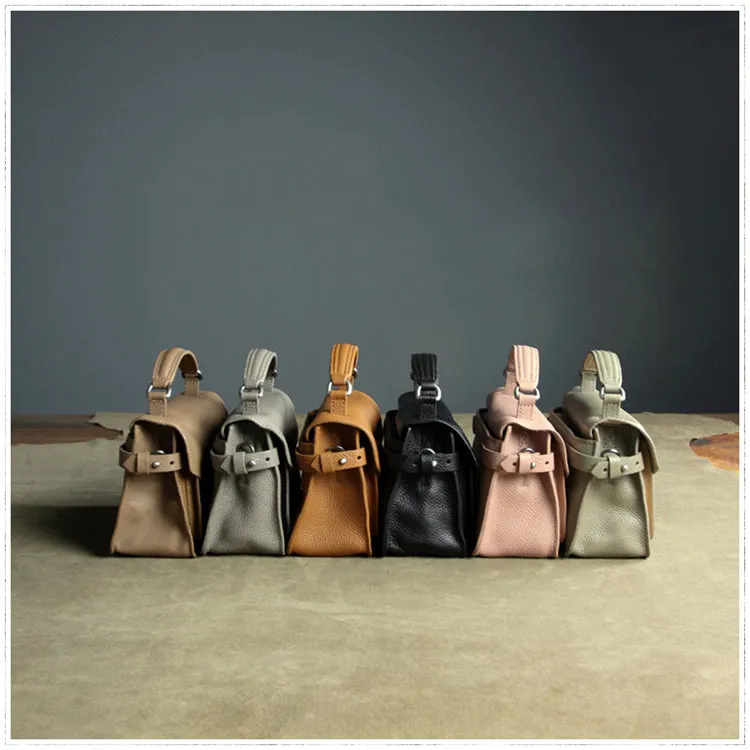 Cute Gray Mini Leather Womens Satchel Handbag Small Satchel Shoulder Bag Small Satchel Bag for Women