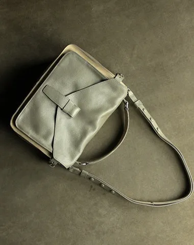 Cute Gray Mini Leather Womens Satchel Handbag Small Satchel Shoulder Bag Small Satchel Bag for Women