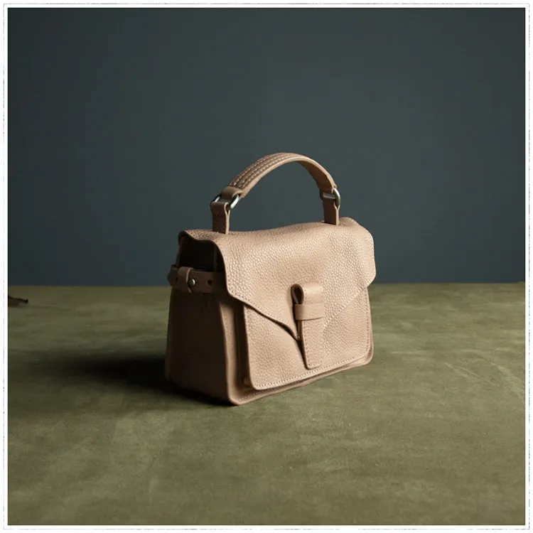 Cute Gray Mini Leather Womens Satchel Handbag Small Satchel Shoulder Bag Small Satchel Bag for Women