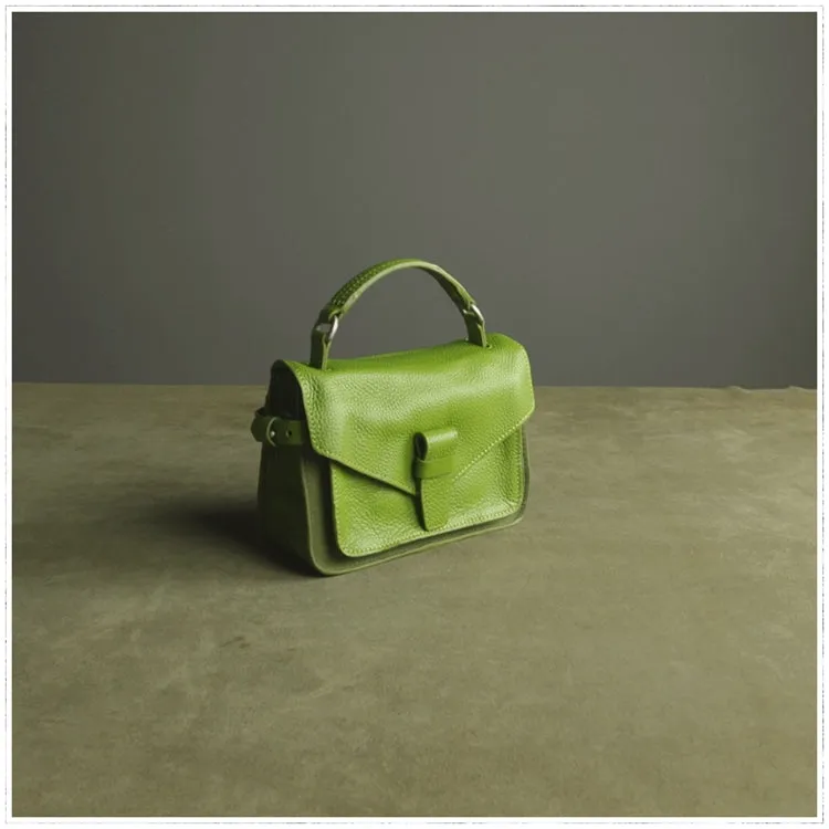 Cute Yellow Mini Leather Womens Satchel Handbag Small Satchel Shoulder Bag Small Satchel Bag for Women